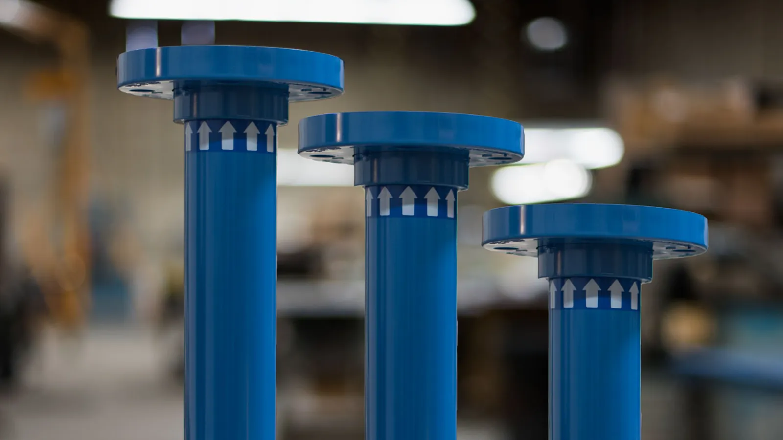 Static mixer application: PVC inline mixer w/ blue fittings (Koflo)