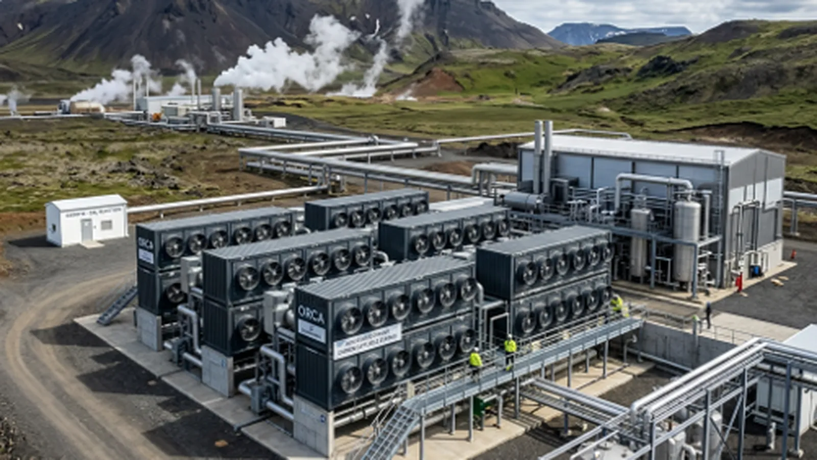 Static mixer application: mountain industrial/chemical plant aerial